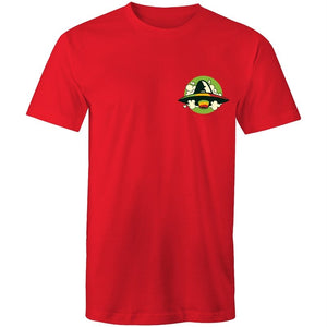 Men's Rasta Coloured Space Ship Pocket Print T-shirt