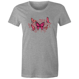 Women's Butterflies and Flowers T-shirt