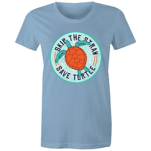 Women's Skip The Straw Save Turtles T-shirt