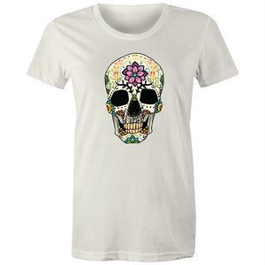 Women's Flower Sugar Skull T-shirt