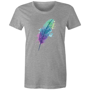 Women's Watercolour Feather T-shirt