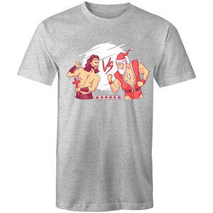 Men's Funny Jesus VS Santa T-shirt