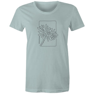 Women's Flower Line Art T-shirt