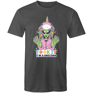 Men's Funny + Rude Alien Unicorn T-shirt