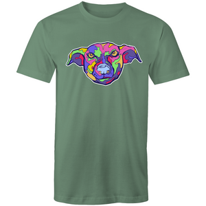 Men's Trippy Multi-Colour Dog T-shirt
