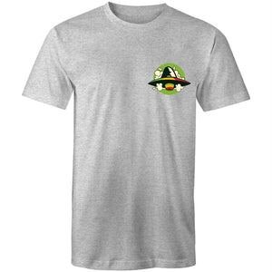 Men's Rasta Coloured Space Ship Pocket Print T-shirt