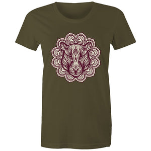 Women's Mandala Lotus Jaguar T-shirt