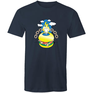 Men's Cartoon Burger Tooth T-shirt