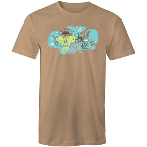 Men's Green God Illustration T-shirt