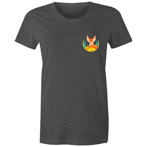 Women's Geometric Fox Pocket T-shirt