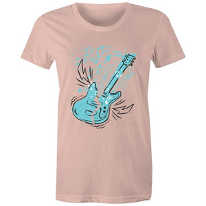 Women's Aqua Guitar T-shirt