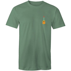 Men's Hippie Guitar Pocket T-shirt
