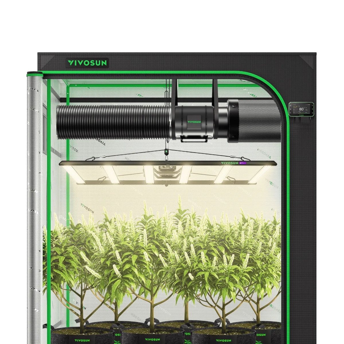 Large-Capacity Smart Grow Tent System | 5x5 ft | 750W Full Spectrum LED