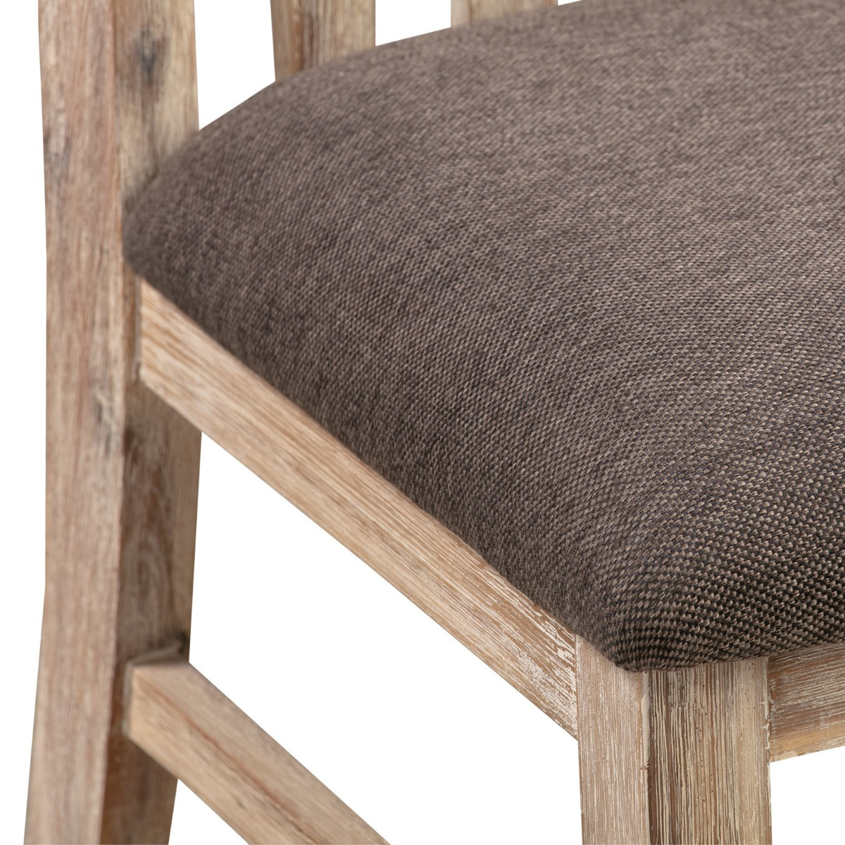 2x Wooden Frame Leatherette Dining Chairs | Solid Acacia Wood & Veneer | Oak Colour