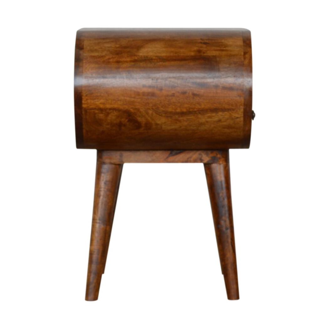 1 Drawer Nightstand | Chestnut Finish | Compact Bedside Storage
