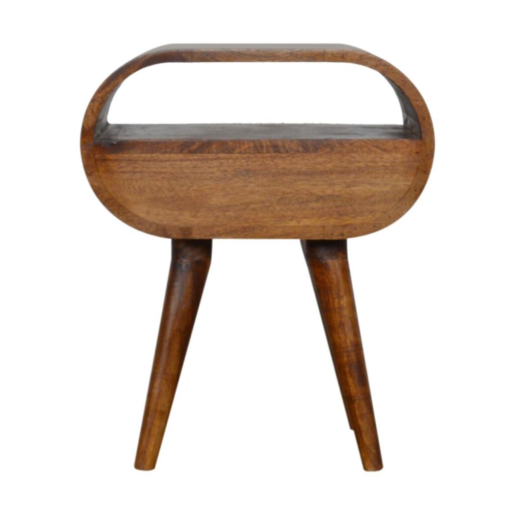 1 Drawer Nightstand | Chestnut Finish | Compact Bedside Storage