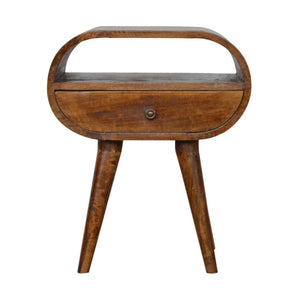 1 Drawer Nightstand | Chestnut Finish | Compact Bedside Storage