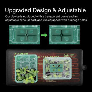 12-Pack Seed Starter Trays with Domes | 144-Cell Seedling Kit with Adjustable Humidity Vents, Drainage Holes & Base Trays