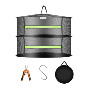 2-Layer Hanging Mesh Herb Drying Rack Kit | Enclosed Herb & Bud Dryer