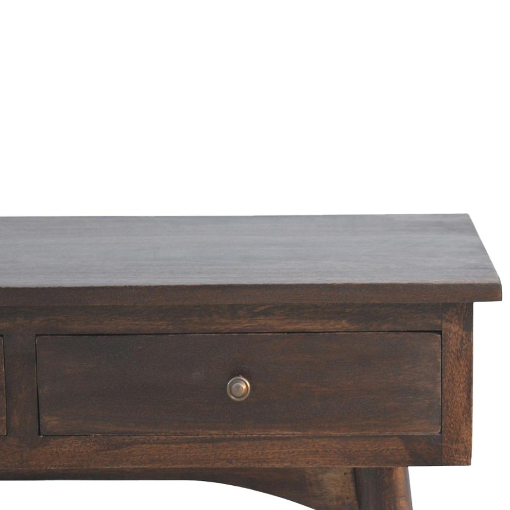 2 Drawer Hallway Console Table | Walnut Finish | Compact Entryway Storage