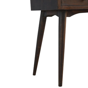 2 Drawer Hallway Console Table | Walnut Finish | Compact Entryway Storage