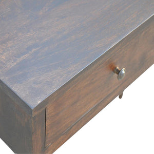 2 Drawer Hallway Console Table | Walnut Finish | Compact Entryway Storage