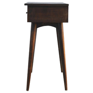2 Drawer Hallway Console Table | Walnut Finish | Compact Entryway Storage