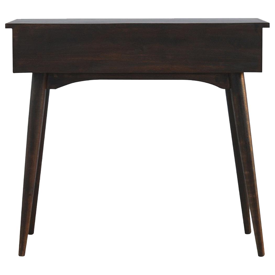 2 Drawer Hallway Console Table | Walnut Finish | Compact Entryway Storage