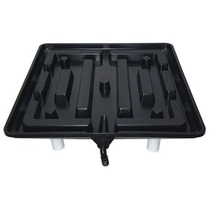 22" Hydroponic Runoff Tray | Elevated Drain Tray with Fittings