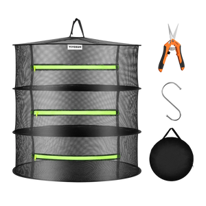 3-Layer Hanging Mesh Herb Drying Rack Kit | Enclosed Herb & Bud Dryer