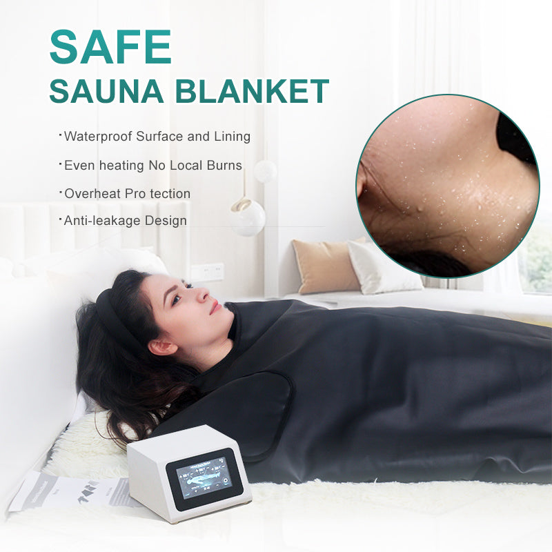 3-Zone Portable Sauna Blanket | Australian 220–240V AU Plug | Velcro SGS Leather | LCD Controller | 35–80°C | 15–60 Min Timer | Waterproof + Fireproof