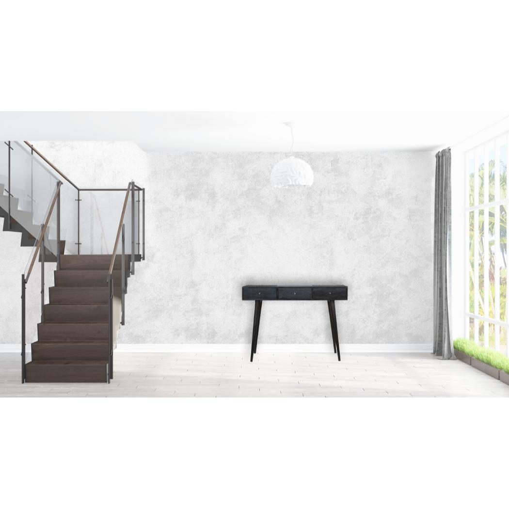 3 Drawer Console Table | Solid Mango Wood | Ash Black Finish | Hallway Storage