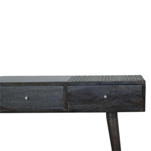 3 Drawer Console Table | Solid Mango Wood | Ash Black Finish | Hallway Storage