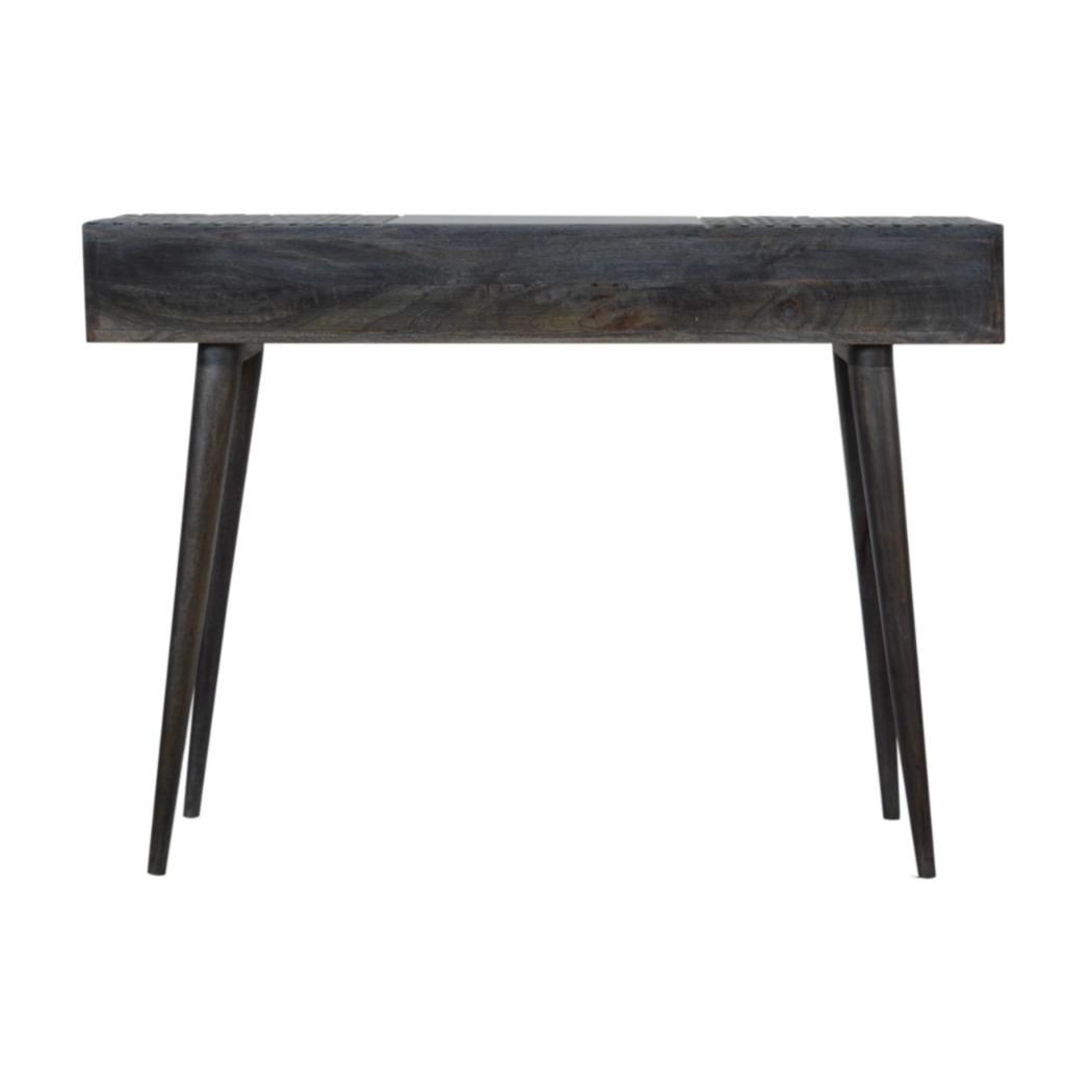 3 Drawer Console Table | Solid Mango Wood | Ash Black Finish | Hallway Storage