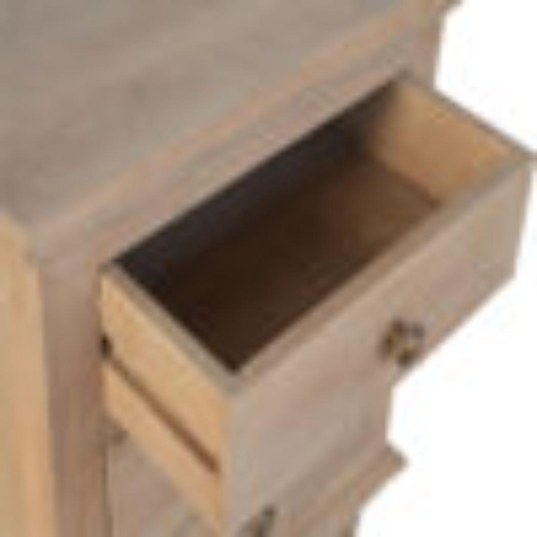 3 Drawer Mango Wood Bedside Table | Natural Timber | Bedroom Storage