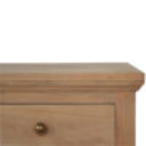 3 Drawer Mango Wood Bedside Table | Natural Timber | Bedroom Storage