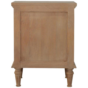 3 Drawer Mango Wood Bedside Table | Natural Timber | Bedroom Storage