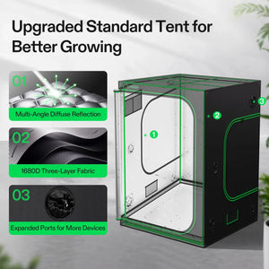 Large-Capacity Smart Grow Tent System | 5x5 ft | 750W Full Spectrum LED