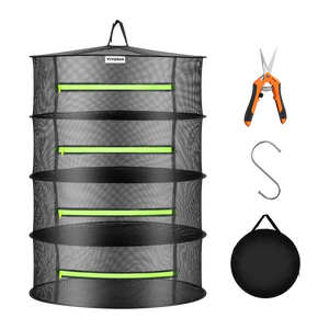 4-Layer Hanging Mesh Herb Drying Rack Kit | Enclosed Herb & Bud Dryer