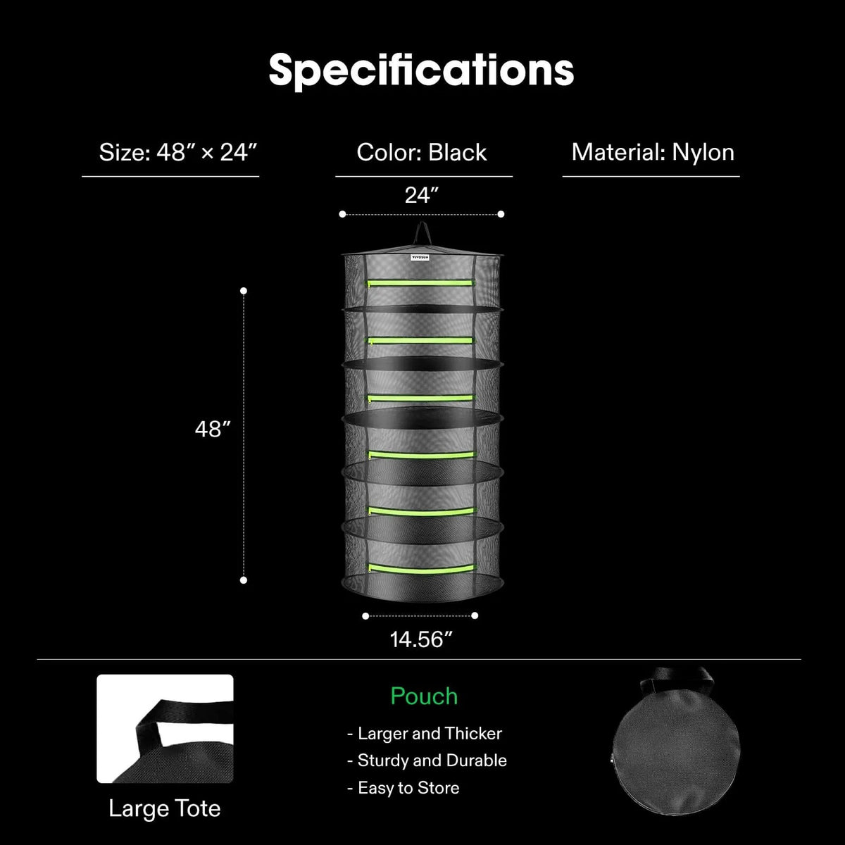 6-Layer Hanging Mesh Herb Drying Rack Kit | Enclosed Herb & Bud Dryer