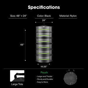 6-Layer Hanging Mesh Herb Drying Rack Kit | Enclosed Herb & Bud Dryer