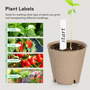 60-Pack Biodegradable Peat Pots | 3.15-Inch Round Seed Starting Pots with Drainage Holes + 20 Plant Labels (Copy)