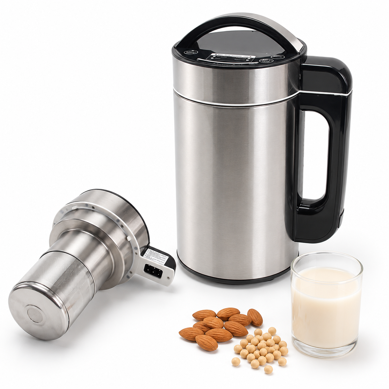 7-in-1 Stainless Steel Plant Milk Maker | Soy, Oat, Almond, Nut Milk & Soup Machine