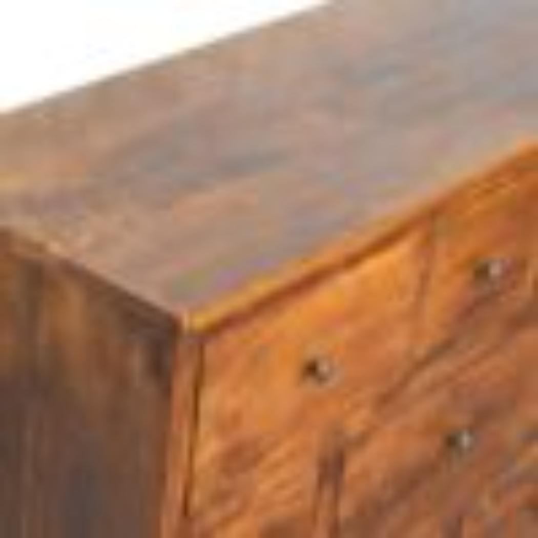 8-Drawer Chest of Drawers | Solid Wood | Chestnut Finish