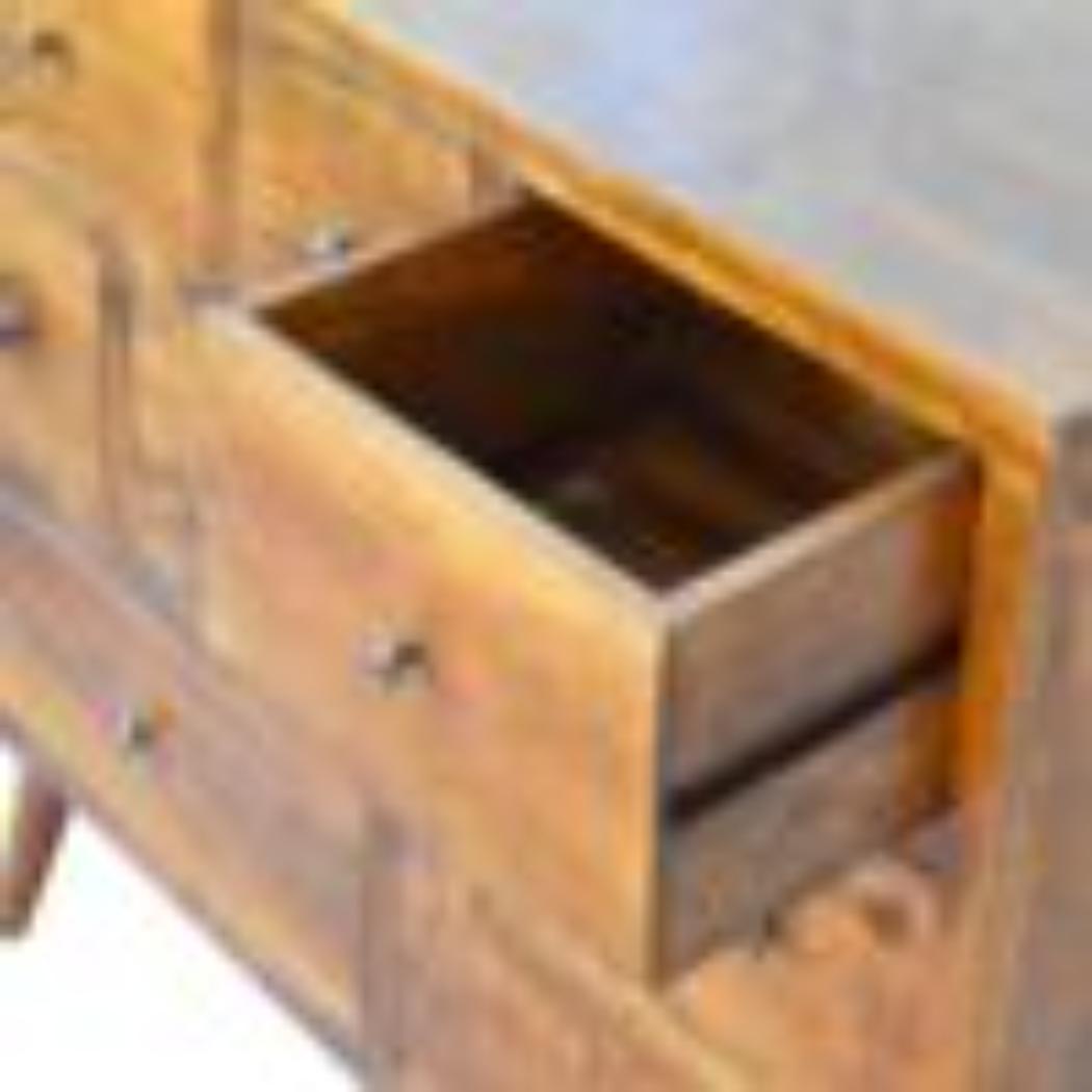 8-Drawer Chest of Drawers | Solid Wood | Chestnut Finish