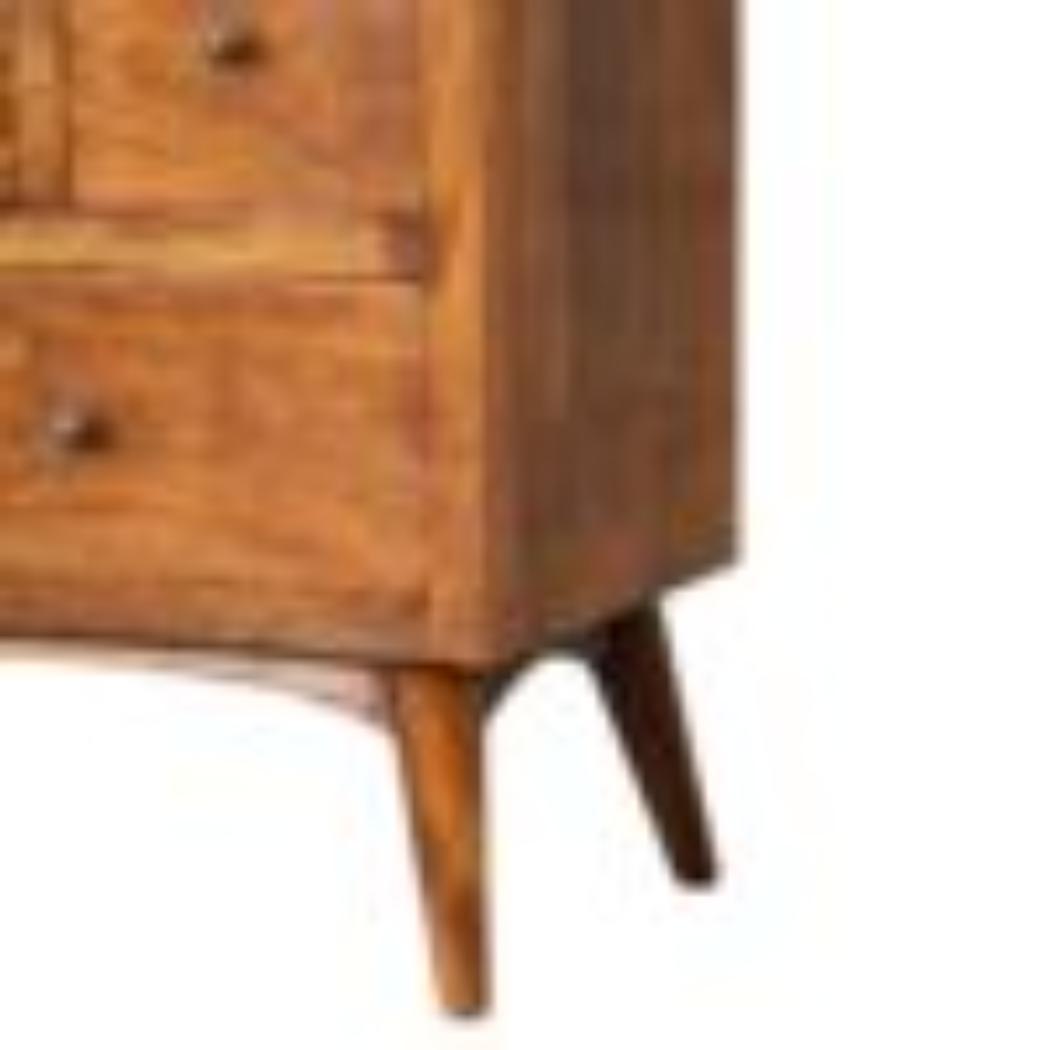 8-Drawer Chest of Drawers | Solid Wood | Chestnut Finish