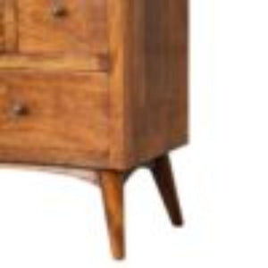 8-Drawer Chest of Drawers | Solid Wood | Chestnut Finish