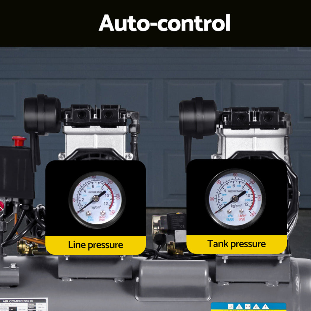 Air Compressor | 50L | 3.0HP Oil-Free Quiet Electric Portable Inflator | 200L/min