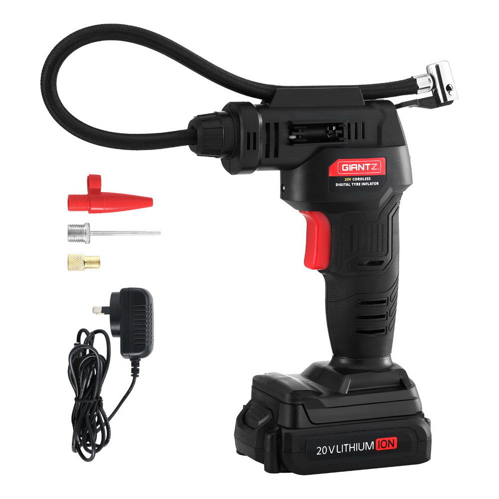 Giantz Air Compressor | 20V | 120PSI Electric Inflator | Portable with LED Light