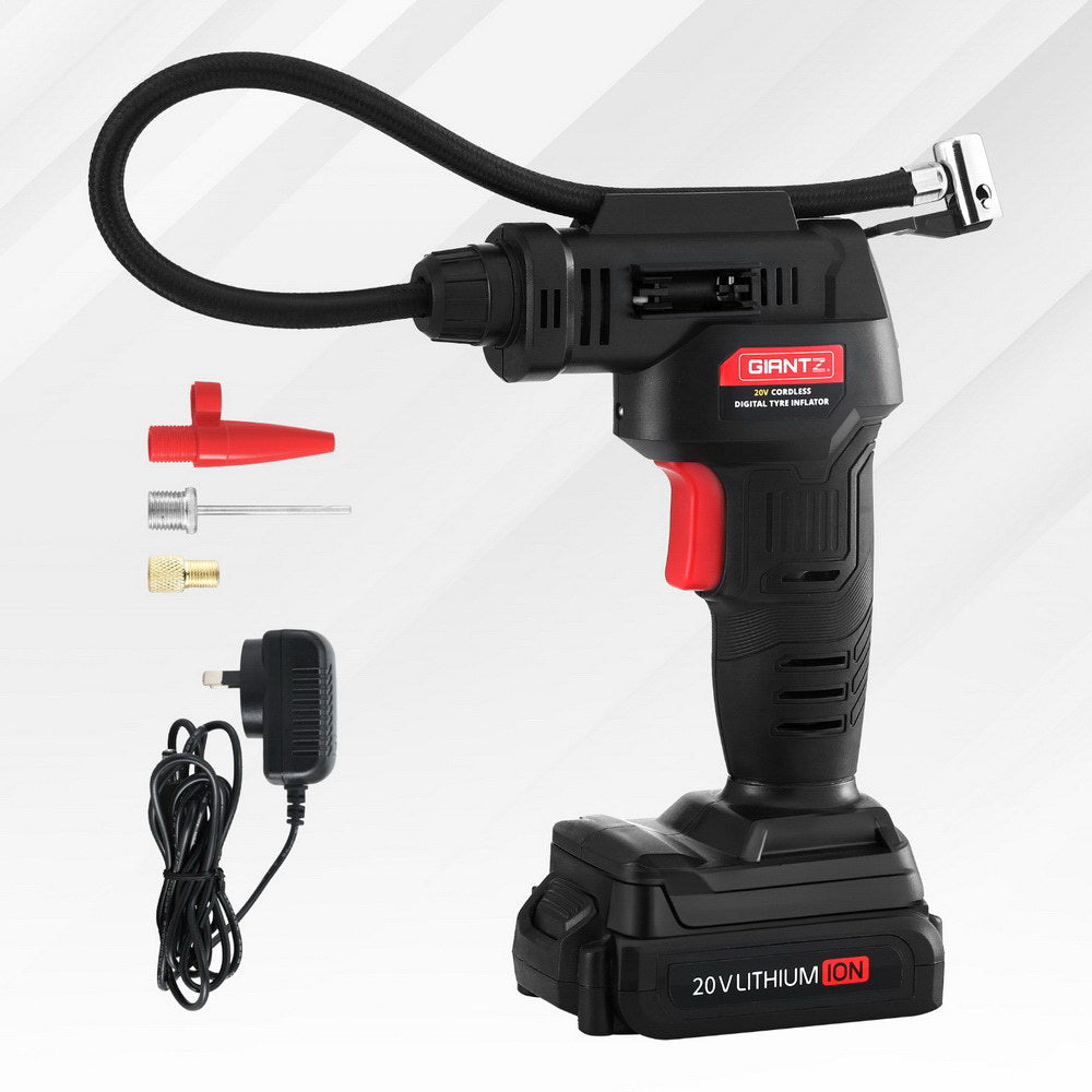 Giantz Air Compressor | 20V | 120PSI Electric Inflator | Portable with LED Light
